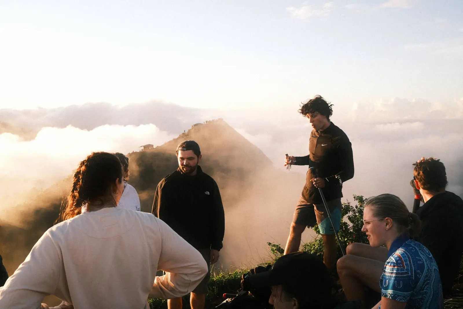 Founders at the top of Mt Batur in the morning mist